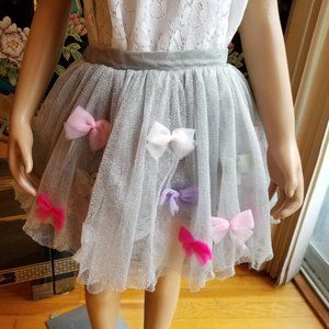 Halabaloo Size 6X Gray Bowed Tutu Party Skirt